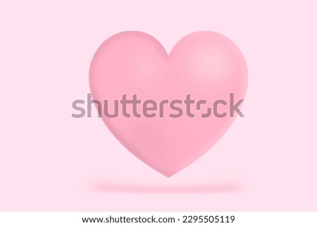 Pink heart 3D model background, concept romantic, spring, web banners, covers, screensavers, frame, love, valentines, day, icon 