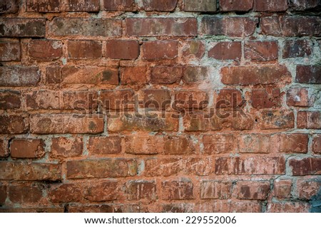 brown obsolete brick wall
