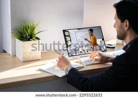 Coaching Lecture And Virtual Remote Training Session Royalty-Free Stock Photo #2295522631