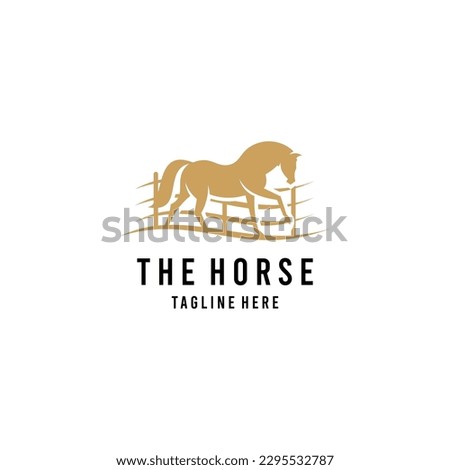 Elegant horse icon. Royal stallion logo. Equine stables sign. Equestrian brand emblem. Vector illustration.	 Royalty-Free Stock Photo #2295532787