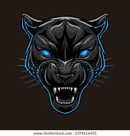 Unleash the power of the jungle with this stunning Black Panther design. Whether you're creating a logo, branding, or merchandise, this fierce and sleek predator is the perfect addition to your visual Royalty-Free Stock Photo #2295616455