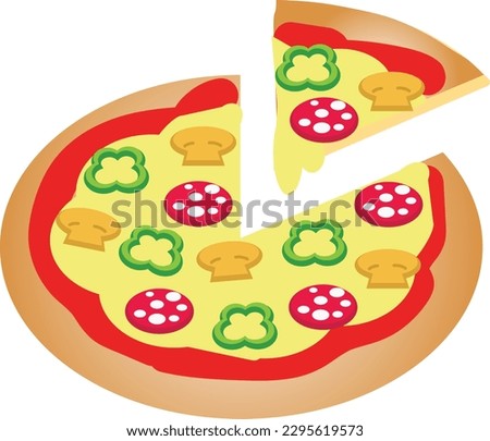 pizza illustration design, art and creativity