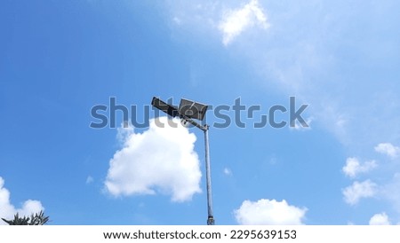 Picture of type street light in Indonesia. Taken from several angles