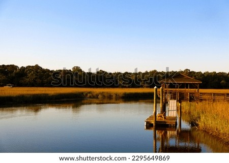 Dock at Edisto Island, South Carolina Royalty-Free Stock Photo #2295649869