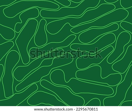 Golf course layout outline seamless pattern. Top view of vector map color illustration Royalty-Free Stock Photo #2295670811