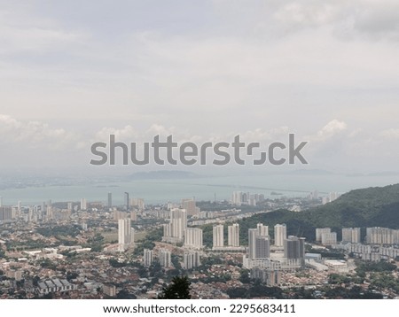 Beautiful Town view look from penang hill, malaysia