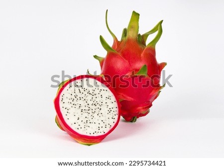 
dragon fruit on a white background