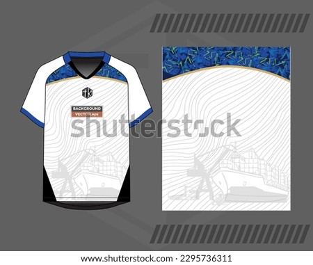 Background vector, jersey sport shirt template design for soccer Sport, basket ball, running uniform in front view, Shirt  mockup Vector, design very simple and easy to custom