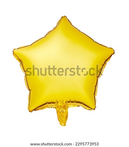 the star balloon is on the white background 