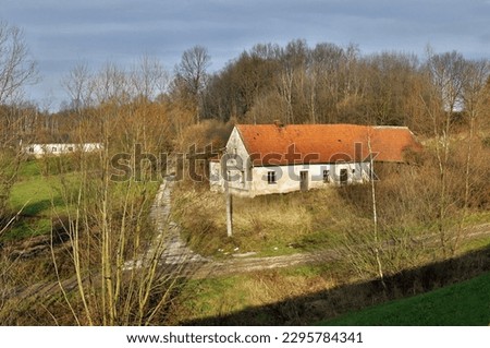An abandoned rural house in Moravian gate (Czech Republic) Royalty-Free Stock Photo #2295784341