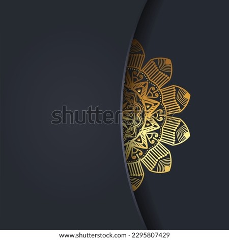 Luxury mandala background with golden arabesque pattern arabic islamic east style.decorative mandala for print, poster, cover, brochure, flyer, banner. Royalty-Free Stock Photo #2295807429