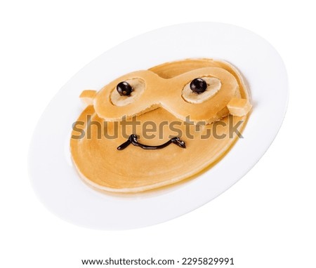 pancake minion face isolated on white background