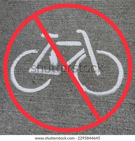 No bikes allowed. Stop sign for bicycles
