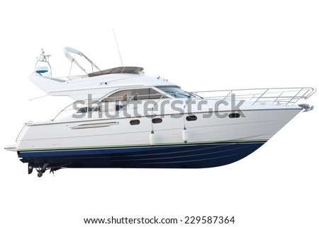 yacht isolated on a white background