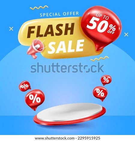 sale banner with blank space podium for product sale template design.	
 Royalty-Free Stock Photo #2295915925