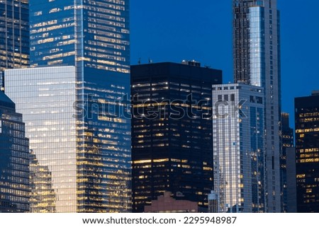 NYC skyline buildings close up background textured detail theme we design Royalty-Free Stock Photo #2295948987