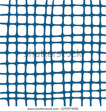 Blue and white hand drawing, cell pattern