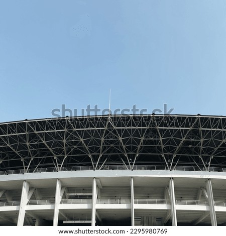 The roof of the Gelora Bung Karno building during the day looks very majestic. Royalty-Free Stock Photo #2295980769