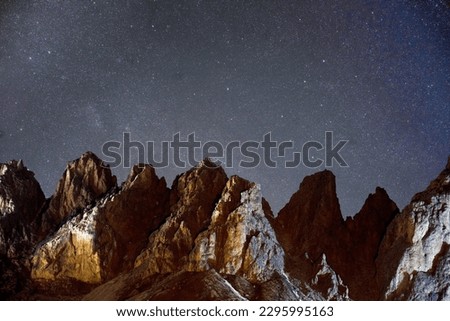 Night time in the Dolomites
