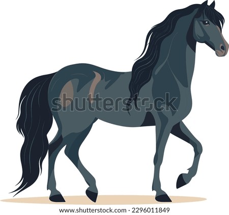 A horse art vector illustration