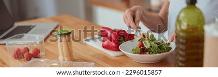 Photo of kitchen counter with healthy food indoors