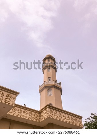 the beauty of the mosque and the minaret of the mosque