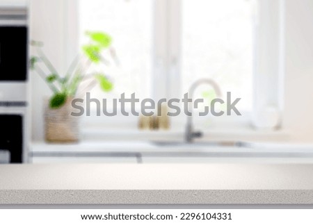 Granite white table kitchen for product placement - Portrait