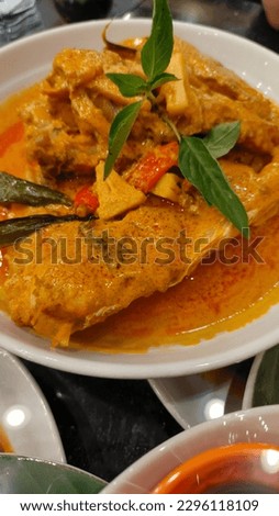 Fish head curry, Indonesian dish, Gulai Kepala Kakap, famous food