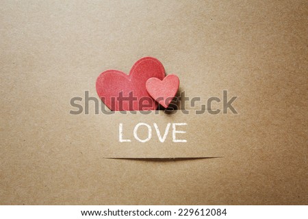 Handcrafted card expressing love