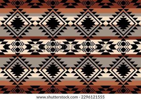 Geometric Native ethnic pattern in Aztec style. Figure tribal embroidery, Native ,Indian,Scandinavian,Native American,Gypsy,Mexican, Aztec pattern. for fabric,carpet,wallpaper,ceramics,wrapping,rugs. Royalty-Free Stock Photo #2296121555
