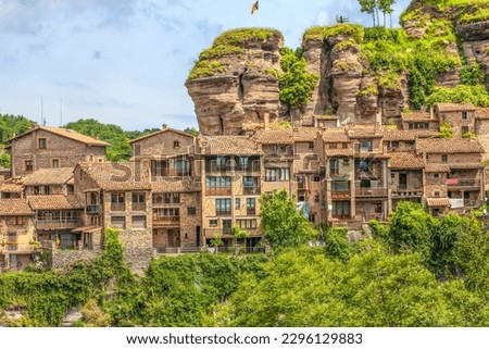 Rupit i Pruit Medieval Catalan village in the subregion of the Collsacabra, Spain Royalty-Free Stock Photo #2296129883