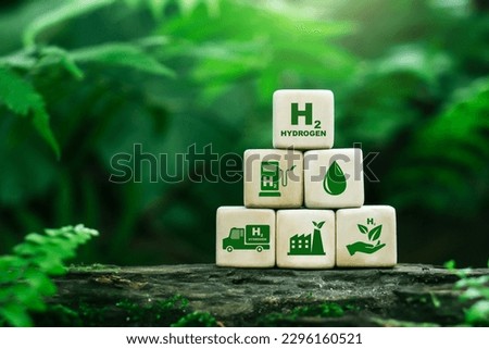 H2 hydrogen innovation zero emissions technology.Clean hydrogen energy concept.Hydrogen production.Hydrogen Industry Concept. Royalty-Free Stock Photo #2296160521