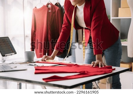 Black woman, tablet and small business in e commerce, fashion or logistics in remote startup at home. African American female owner working thinking of the color of clothes in store success