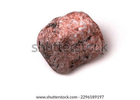 single red stone isolated on white background