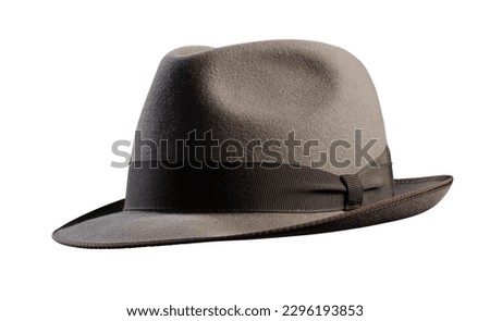 Brown Vintage hat isolated on white background Royalty-Free Stock Photo #2296193853