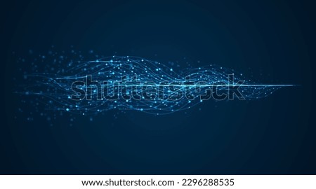 Ai technology. Concept of artificial intelligence. Blue and dots lines. Digital, communication, science, networks Royalty-Free Stock Photo #2296288535