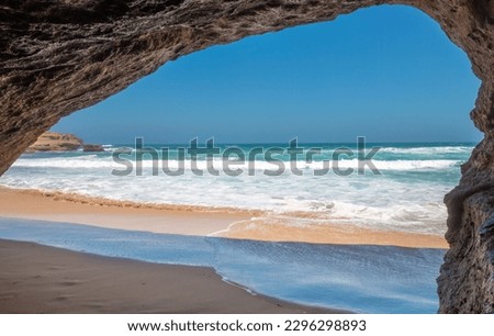 Sea Cave near the Loch Ard Gorge, Port Campbell National Park, Great Ocean Road, Victoria, Australia Royalty-Free Stock Photo #2296298893