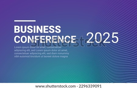Abstract business conference design template science. Flyer poster business background digital corporate design Royalty-Free Stock Photo #2296339091