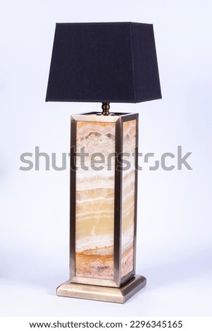 Desktop lamps lampshades Macro Detail shot interior decoration lighting electrical electronics lighting technology industrial products Abstract pastel background images different models yellow light.