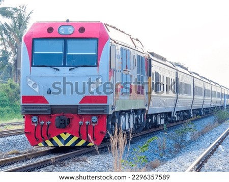 The electric diesel locomotives in Thailand  Royalty-Free Stock Photo #2296357589