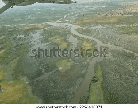 the Okavango Delta from above 