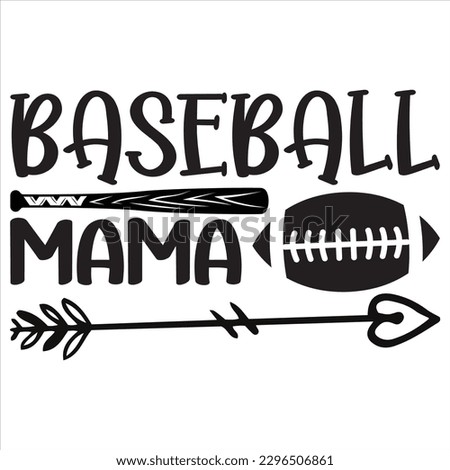 Baseball Mama t-shirt design vector file