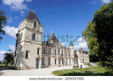 Chateau de Thouars Bordeaux France Royalty-Free Stock Photo #2296537303