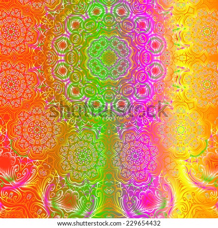 Quadrate colorful ornament for design and background