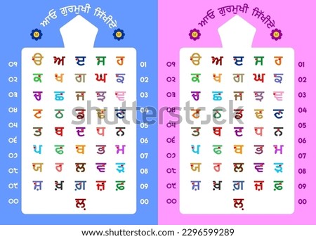PUNJABI-ALPHABET-CHART Stock Vector Images - Avopix.com