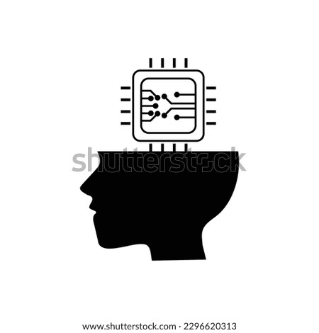 Artificial intelligence icon symbol technology system and artificial intelligence head