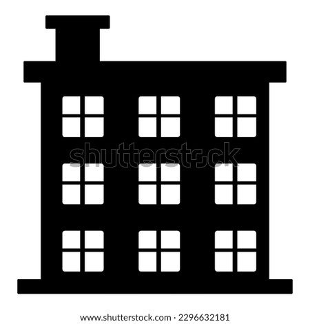The icon of the residence of the house has a white background. Icons of homes, palaces, and buildings
