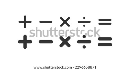Math Symbols Maths Icon Set. Vector illustration desing.