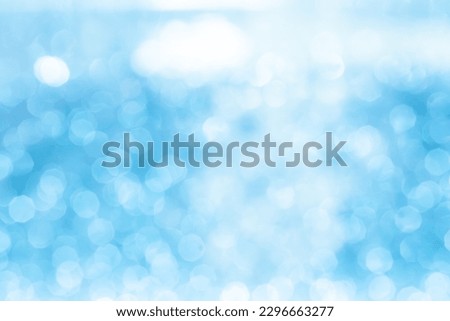 Abstract Blue winter bokeh defocused background