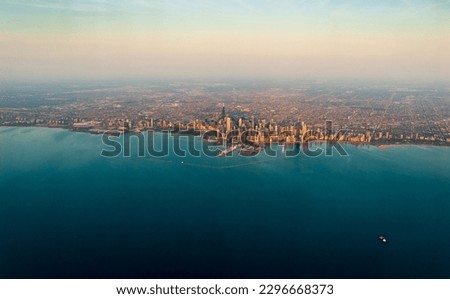 The Chicago skyline on a Hazy Summer Day